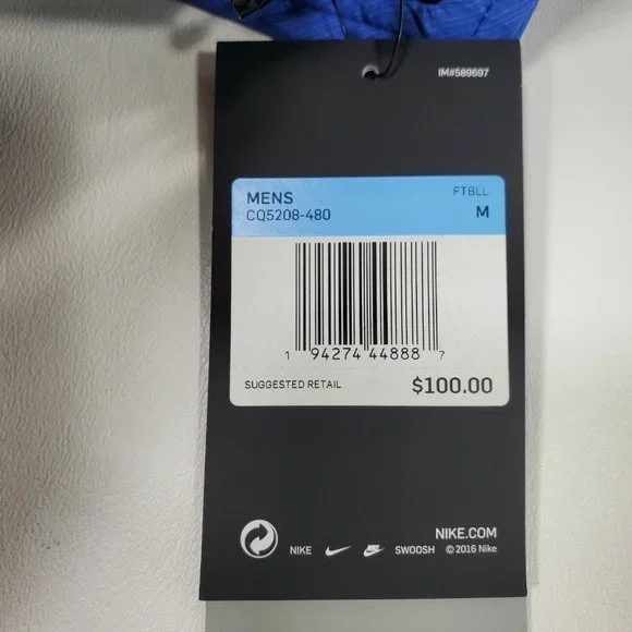 Nike Boise State Broncos On Field 1/4 Zip Blue Jacket Men's Sz M NWT CQ5208-480 - Picture 8 of 10